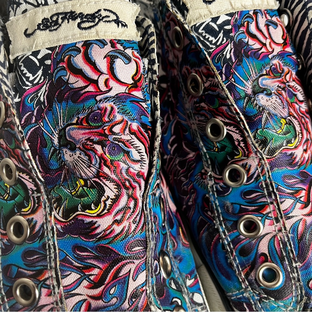 Ed Hardy Tiger Graphic Sneakers | Y2K Tattoo Style | Women’s 8.5 - Picture 4 of 8